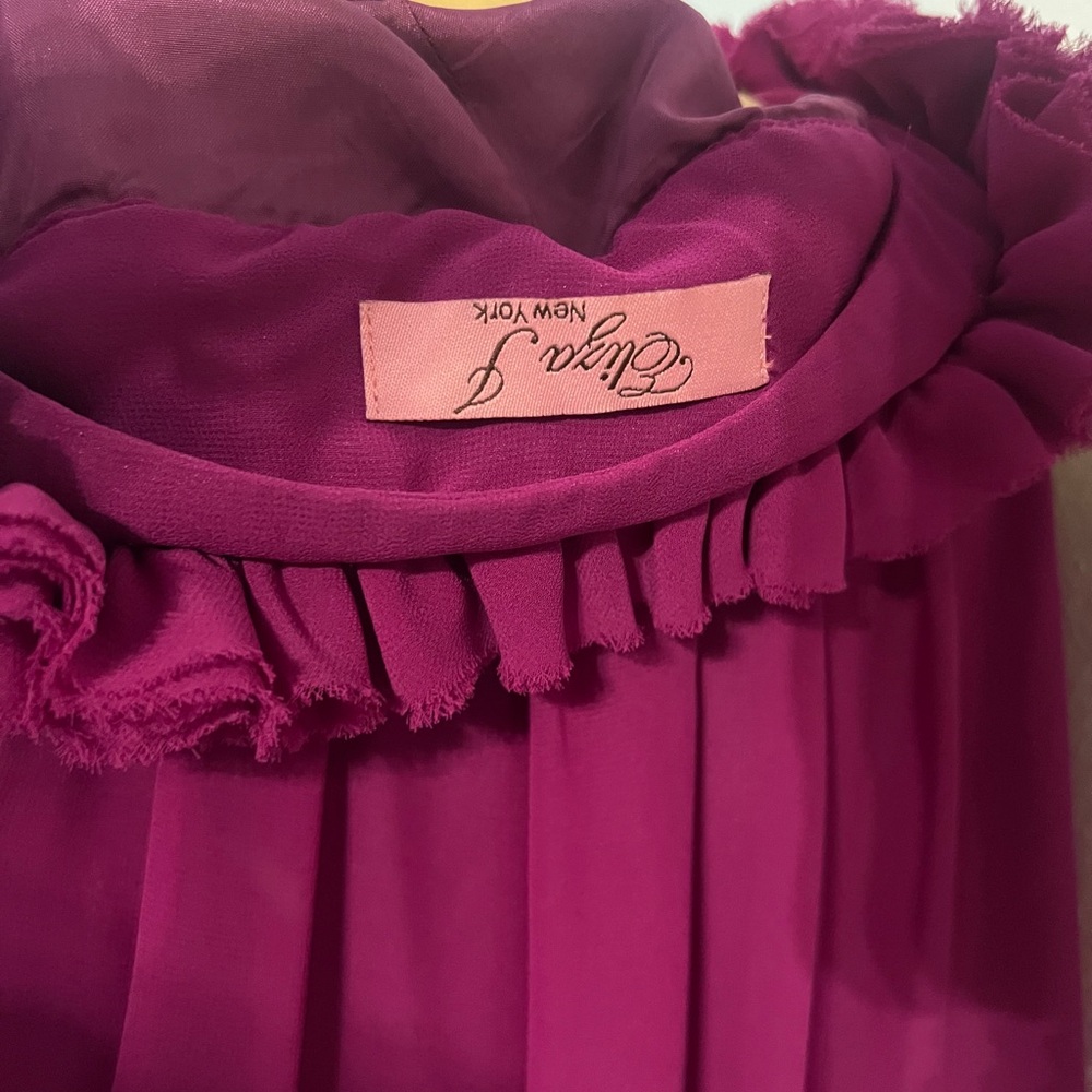 Magenta Ruffled Dress - Picture 2 of 3